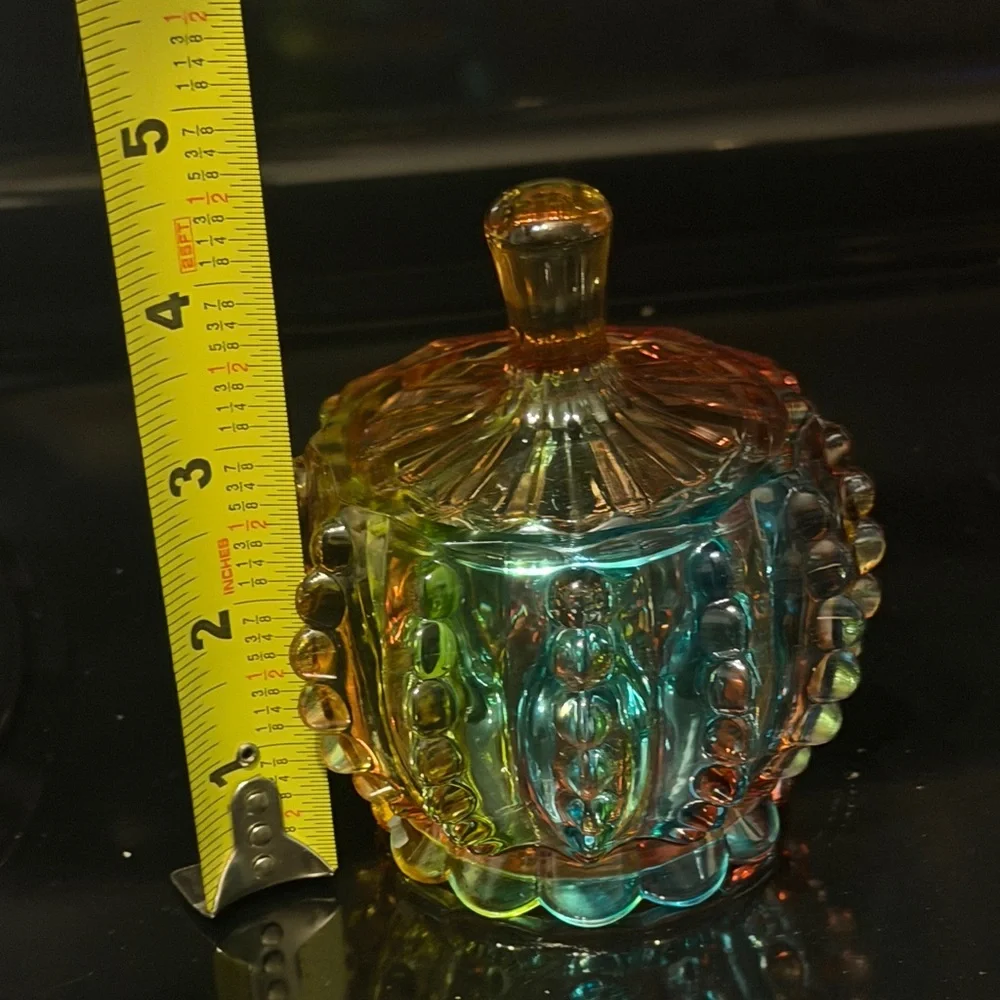 Vintage Carnival Hobnail glass Candy Dish trinket jar - Picture 16 of 16